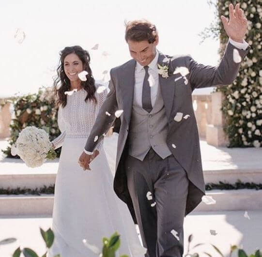 Xisca Perello and Rafael Nadal on their wedding day.